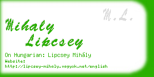 mihaly lipcsey business card