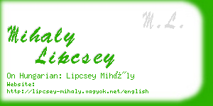 mihaly lipcsey business card